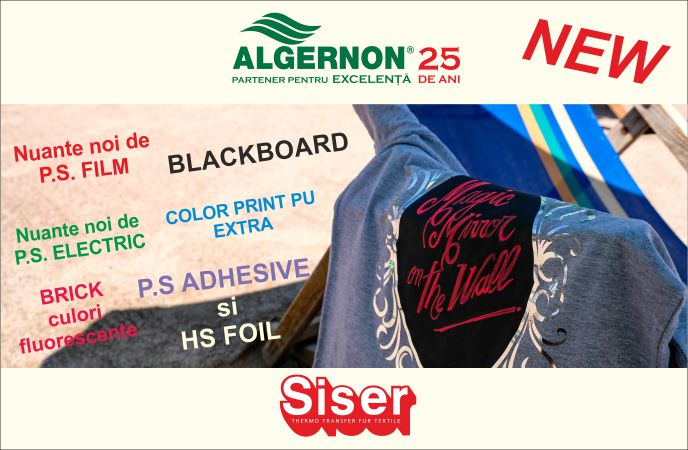 Algernon si Siser - Inovatii si culori noi pentru textile